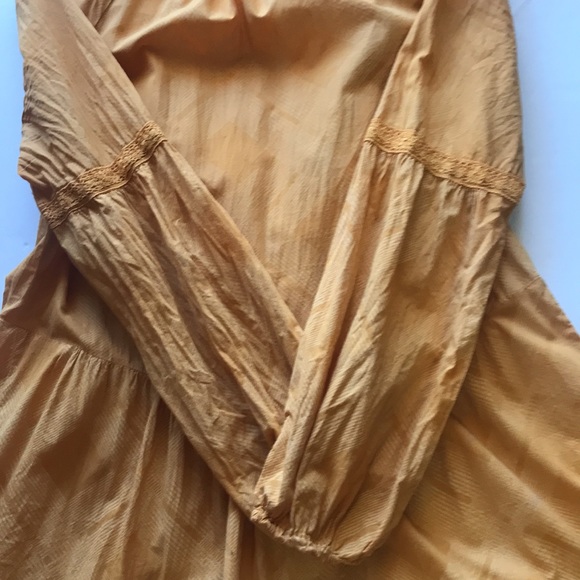 FP Free People Boho Peasant Plaid Constantine Dress Prairie Babydoll Academia - Picture 12 of 16